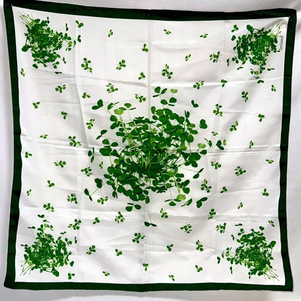 Square head scarf from Ireland. St Patricks. Used. See photo for a few pulls.